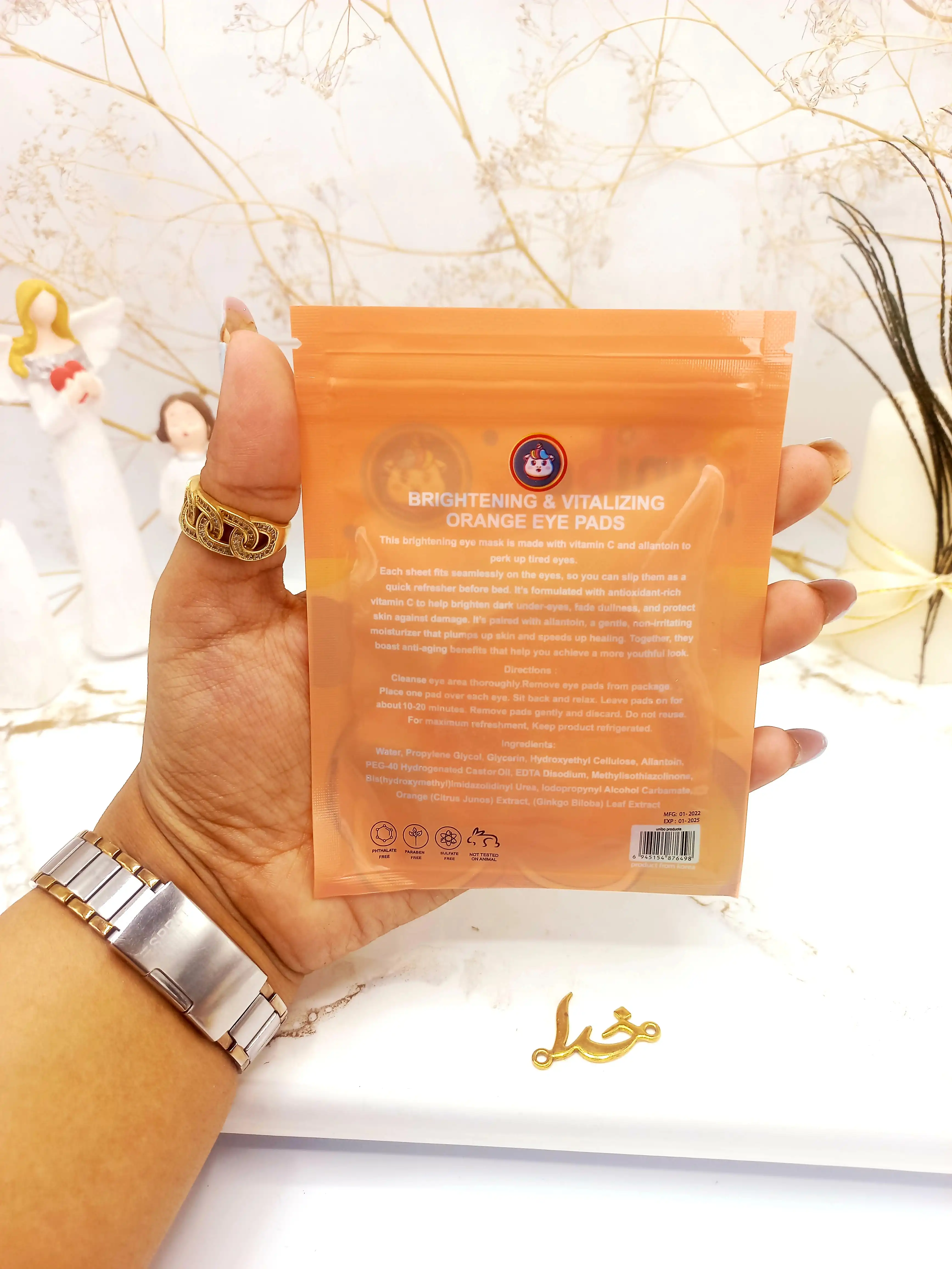 ماسک پد دور چشم میوه ای 6عددی یونیبو UNIBO‏ (پرتقال)